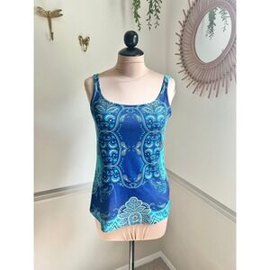 Vintage Y2K Paisley Printed Tank Top